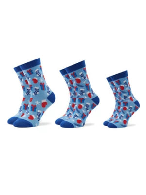 Zdjęcie produktu Rainbow Socks Zestaw 3 par wysokich skarpet unisex Xmas Balls Niebieski