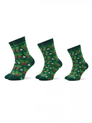 Zdjęcie produktu Rainbow Socks Zestaw 3 par wysokich skarpet unisex Xmas Balls Zielony