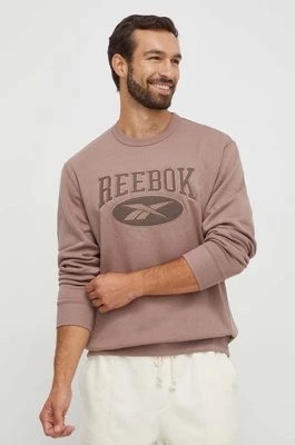 Zdjęcie produktu Reebok Classic bluza męska kolor brązowy z aplikacją