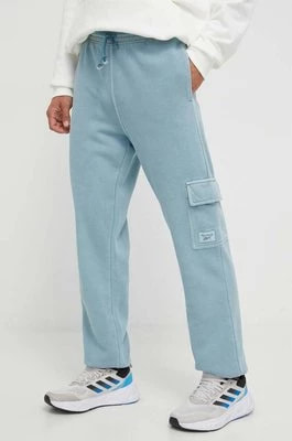 Zdjęcie produktu Reebok Classic spodnie dresowe kolor niebieski z aplikacją