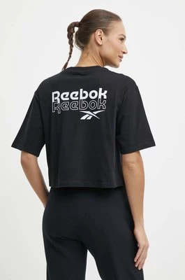 Zdjęcie produktu Reebok t-shirt bawełniany damski kolor czarny 100075953