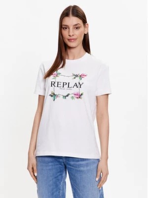 Zdjęcie produktu Replay T-Shirt W3232N.000.23188P Biały Regular Fit
