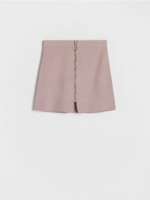 Zdjęcie produktu Reserved - Bawełniana spódnica z zamkiem - brązowy