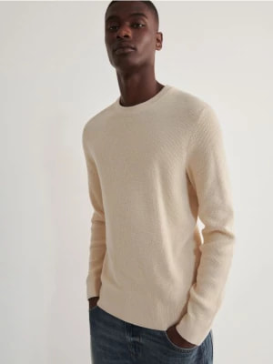 Zdjęcie produktu Reserved - Bawełniany sweter - beżowy