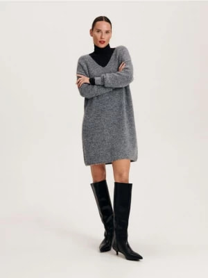 Zdjęcie produktu Reserved - Dzianinowa sukienka oversize - szary