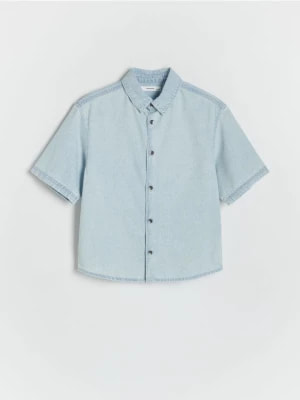 Zdjęcie produktu Reserved - Jeansowa koszula oversize - niebieski
