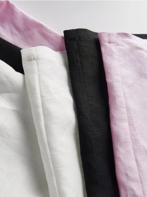 Zdjęcie produktu Reserved - Spodnie z lnem i wiskozą - pastelowy róż