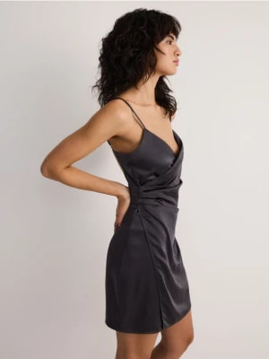 Zdjęcie produktu Reserved - Sukienka mini z drapowaniem - szary