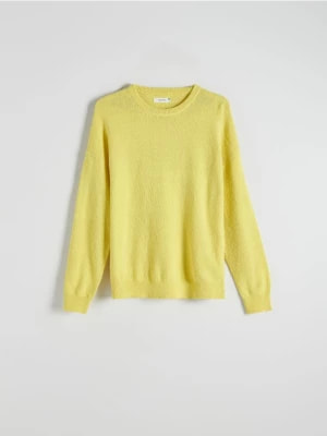 Zdjęcie produktu Reserved - Sweter o strukturalnym splocie - żółty