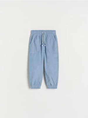 Zdjęcie produktu Reserved - Sztruksowe spodnie jogger - niebieski