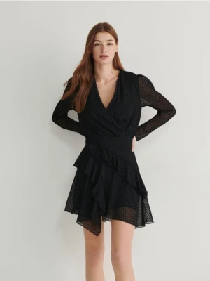 Zdjęcie produktu Reserved - Szyfonowa sukienka mini - czarny