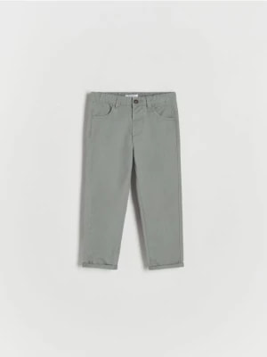 Zdjęcie produktu Reserved - Tkaninowe spodnie chino - ciemnozielony