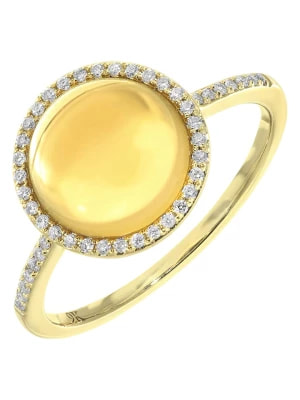 Zdjęcie produktu Revoni Złoty pierścionek z diamentami rozmiar: 54