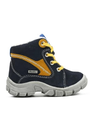 Zdjęcie produktu Richter Shoes Skórzane buty trekkingowe w kolorze granatowo-żółtym rozmiar: 23