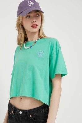 Zdjęcie produktu Rip Curl t-shirt bawełniany kolor zielony