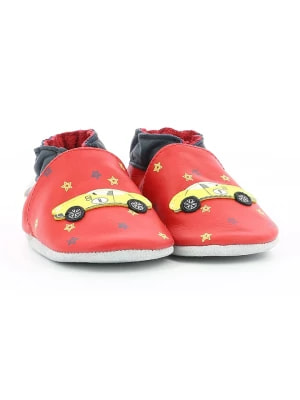 Zdjęcie produktu Robeez Skórzane buty "Little Vroum" w kolorze czerwonym do raczkowania rozmiar: 17/18