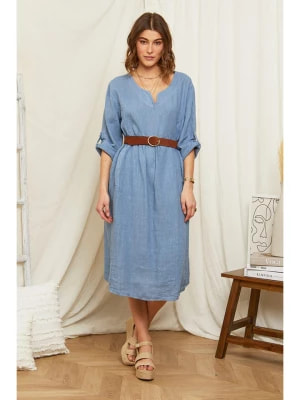 Zdjęcie produktu Rodier Lin Lniana sukienka w kolorze błękitnym rozmiar: XL/XXL