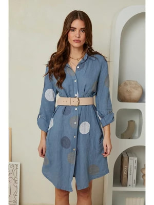 Zdjęcie produktu Rodier Lin Lniana sukienka w kolorze niebieskim rozmiar: XL/XXL