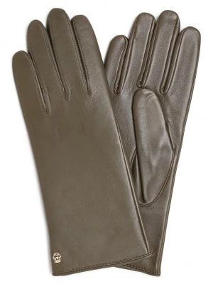 Zdjęcie produktu ROECKL Skórzane rękawiczki z dodatkiem kaszmiru Kobiety skóra zielony jednolity,