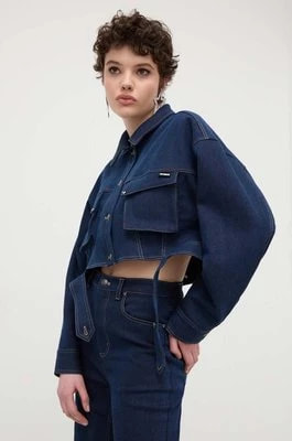Zdjęcie produktu Rotate kurtka jeansowa damska kolor granatowy przejściowa oversize
