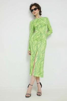 Zdjęcie produktu Rotate sukienka kolor zielony maxi dopasowana