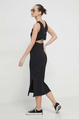 Zdjęcie produktu Roxy sukienka kolor czarny midi dopasowana RJKD03442