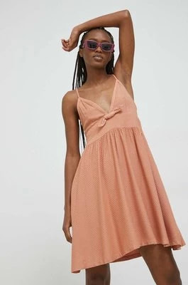 Zdjęcie produktu Roxy sukienka kolor pomarańczowy mini rozkloszowana