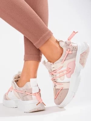 Zdjęcie produktu Różowe sneakersy damskie Shelovet ze ściągaczem Seastar