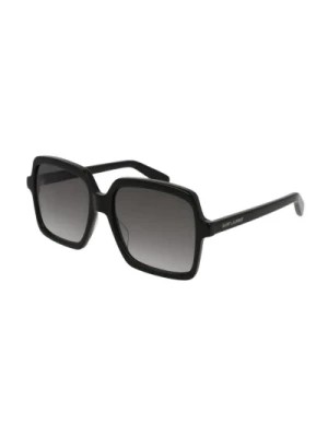 Zdjęcie produktu Saint Laurent, Klasyczne czarne okulary przeciwsłoneczne dla kobiet Black, female,