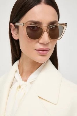 Zdjęcie produktu Saint Laurent okulary przeciwsłoneczne damskie kolor transparentny