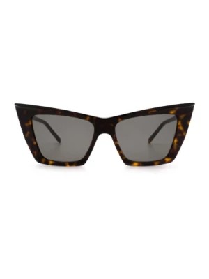 Zdjęcie produktu Saint Laurent, Stylowe okulary przeciwsłoneczne dla kobiet Gray, female,