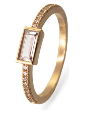 Zdjęcie produktu Saint Roman Pozłacany pierścionek z kamieniami szlachetnymi rozmiar: 50