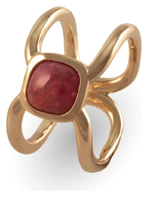 Zdjęcie produktu Saint Roman Pozłacany pierścionek z rodonitem rozmiar: 58