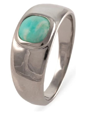 Zdjęcie produktu Saint Roman Srebrny pierścionek z amazonitem rozmiar: 56