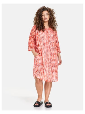 Zdjęcie produktu SAMOON Sukienka w kolorze pomarańczowo-białym rozmiar: 52