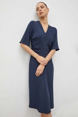 Zdjęcie produktu Samsoe Samsoe sukienka SAMAILEY kolor granatowy midi rozkloszowana F23400082