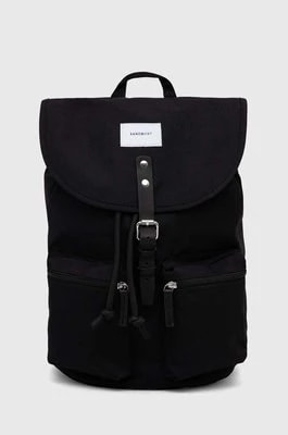 Zdjęcie produktu Sandqvist plecak Roald kolor czarny duży gładki SQA2289