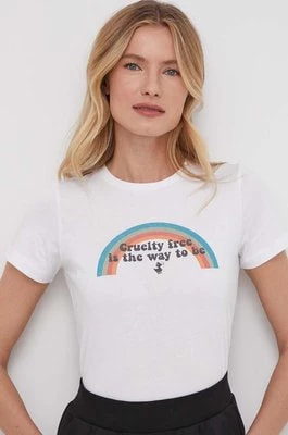 Zdjęcie produktu Save The Duck t-shirt bawełniany damski kolor biały