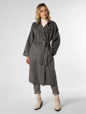 Zdjęcie produktu Second Female Damski płaszcz wełniany Kobiety szary marmurkowy,