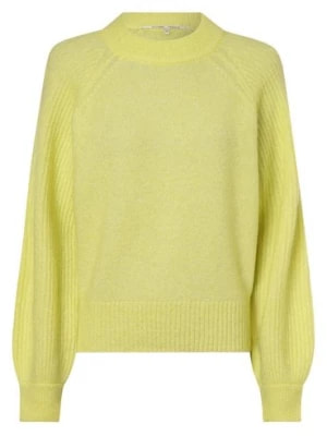 Zdjęcie produktu Second Female Sweter damski z dodatkiem moheru Kobiety żółty jednolity,