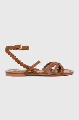 Zdjęcie produktu See by Chloé sandały skórzane damskie kolor brązowy