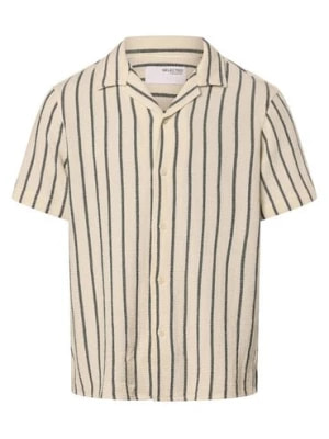 Zdjęcie produktu Selected Koszula męska - SLHRelax-Sal Mężczyźni Regular Fit Bawełna biały|zielony w paski,