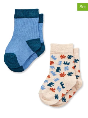 Zdjęcie produktu Sense Organics Skarpetki niemowlęce (2 pary) "Palti" w kolorze niebiesko-beżowym rozmiar: 14-17