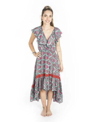 Zdjęcie produktu SIGRIS Moda Sukienka w kolorze zielono-różowym rozmiar: XL