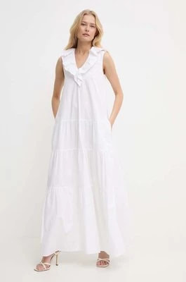 Zdjęcie produktu Silvian Heach sukienka bawełniana kolor biały maxi rozkloszowana