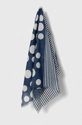 Zdjęcie produktu Silvian Heach szal bawełniany kolor niebieski wzorzysty