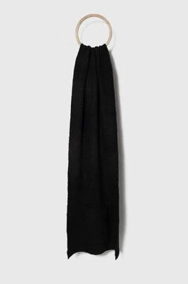 Zdjęcie produktu Silvian Heach szalik z domieszką wełny kolor czarny gładki