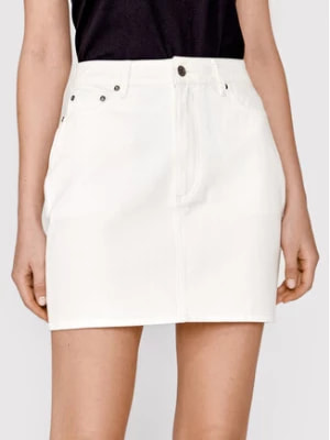 Zdjęcie produktu Simple Spódnica jeansowa SDDJ003 Biały Regular Fit