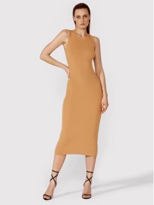 Zdjęcie produktu Simple Sukienka letnia SUD012 Brązowy Slim Fit