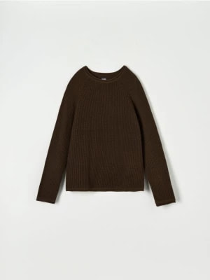 Zdjęcie produktu Sinsay - Sweter z waflowym splotem - brązowy